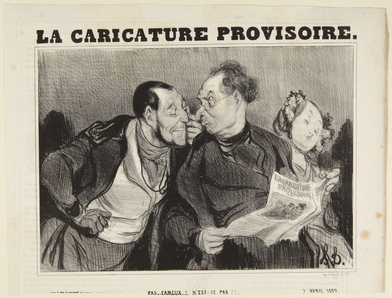...Nada de especial? Não é verdade?, da série Types Parisiens de La Caricature Provisoire de Honoré Daumier