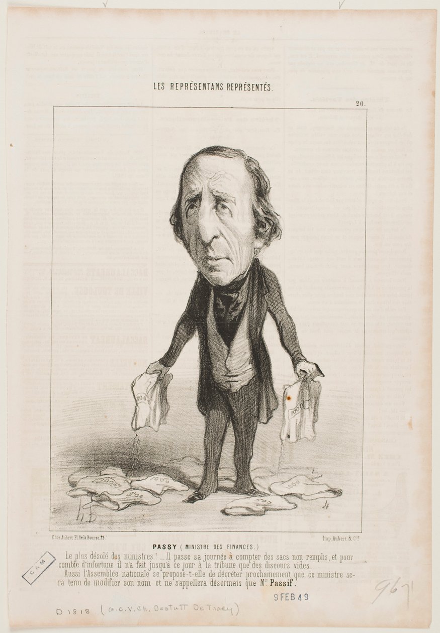 Passy, ministro das Finanças de Honoré Daumier