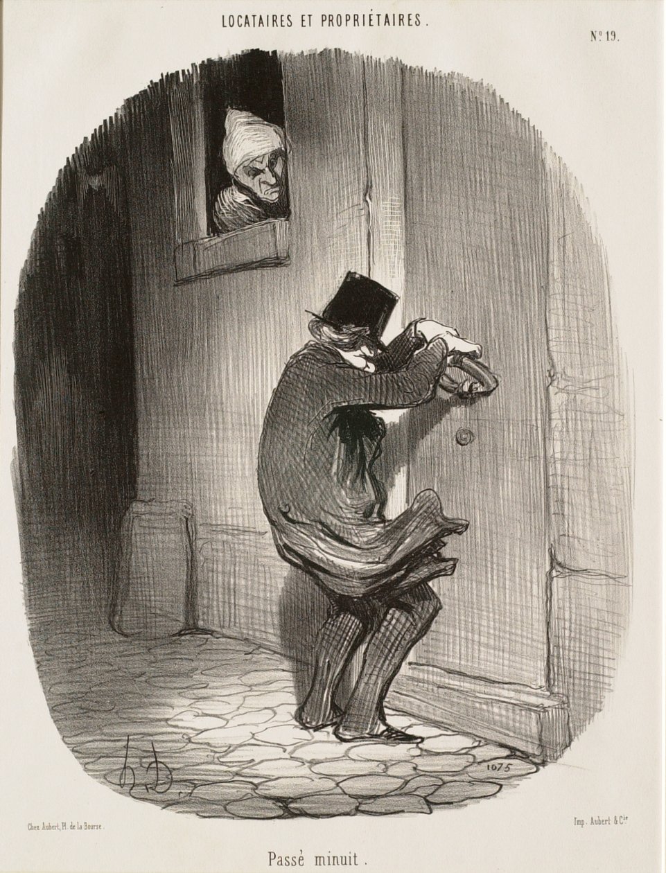 Depois da meia-noite de Honoré Daumier