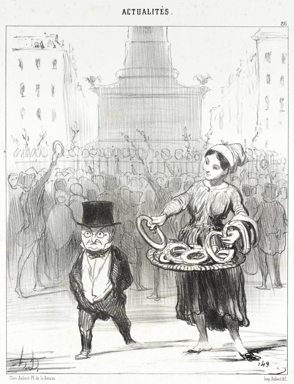 Place de la Bastille de Honoré Daumier