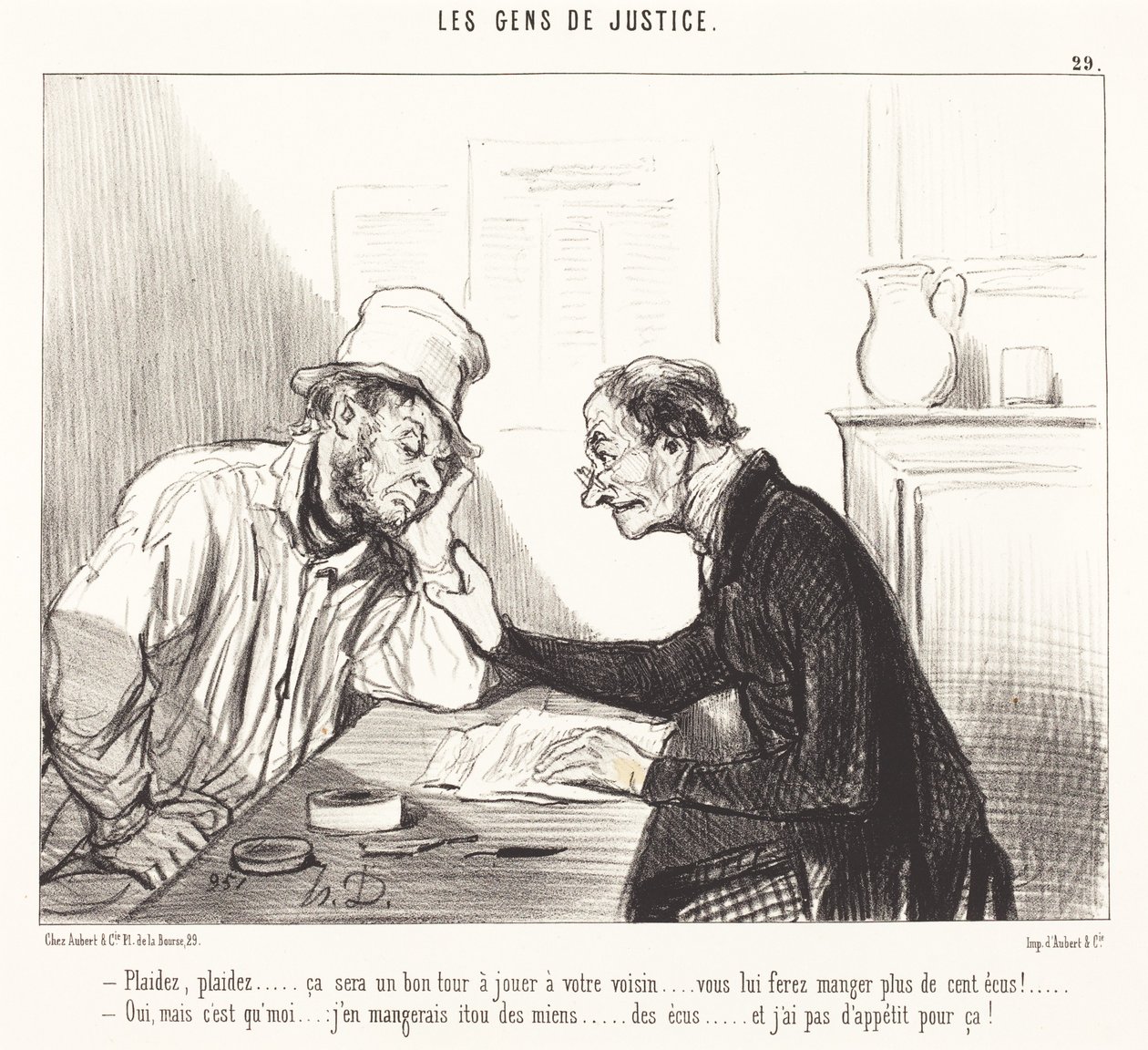 Implore... será um bom truque para jogar... de Honoré Daumier