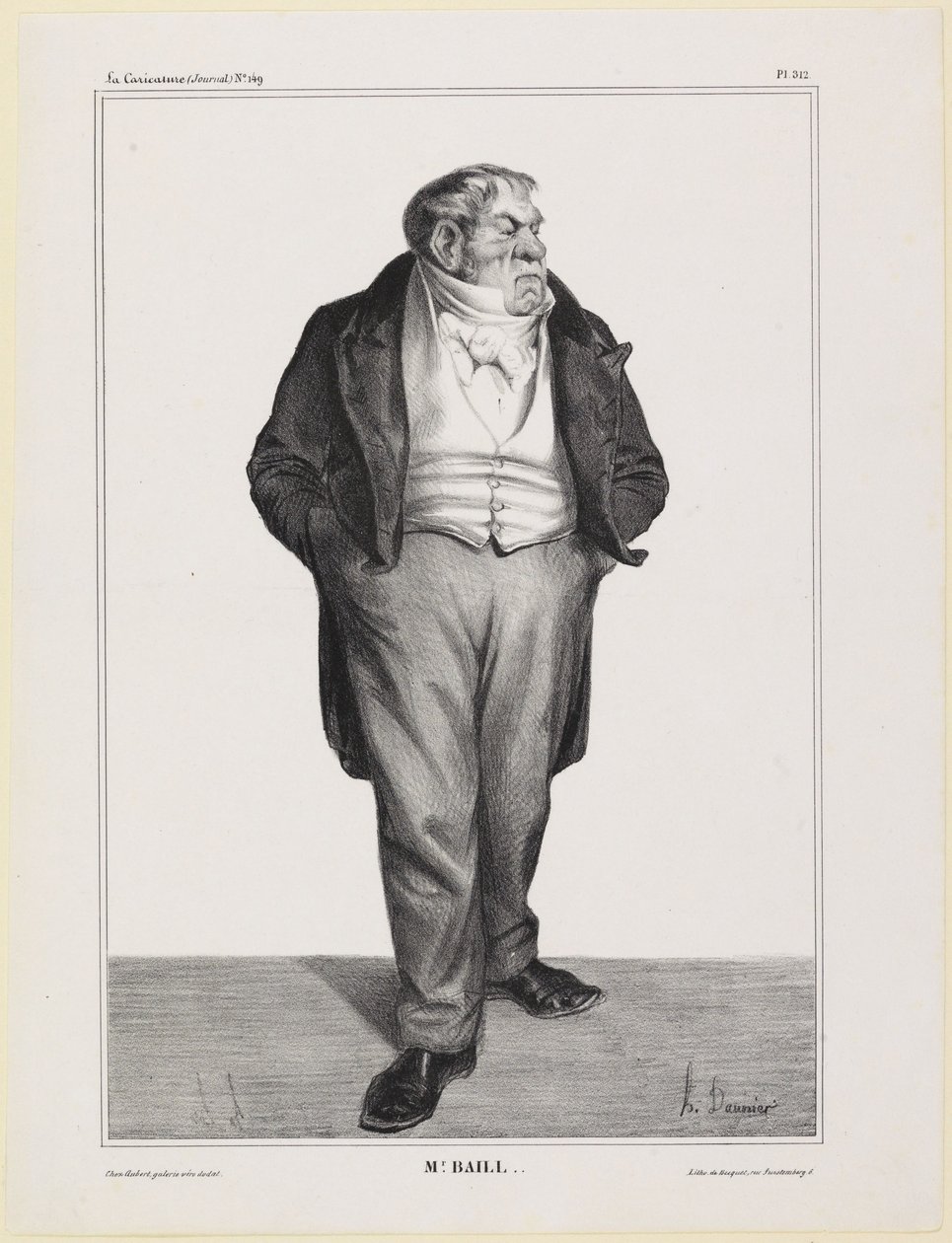 Retrato de M. Baillot de Honoré Daumier
