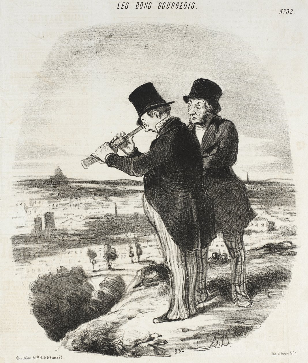 Para uma bela vista, cá está uma bela vista! de Honoré Daumier