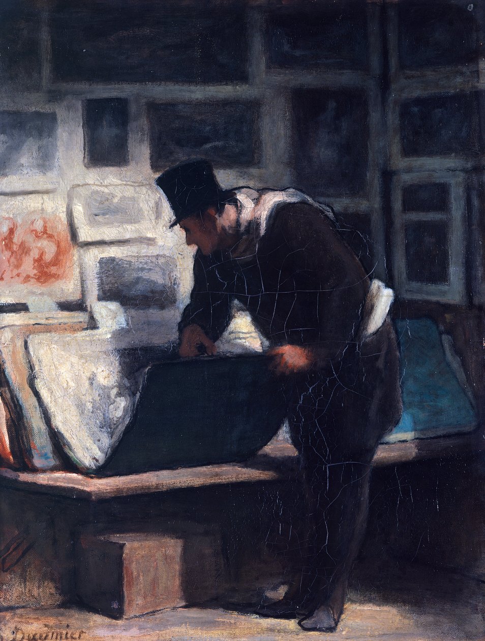Entusiasta da impressão de Honoré Daumier