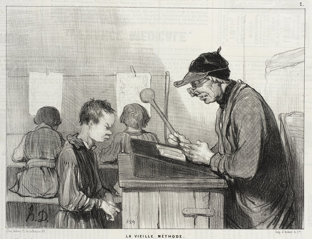 Professores e pirralhos (série de gravuras) de Honoré Daumier