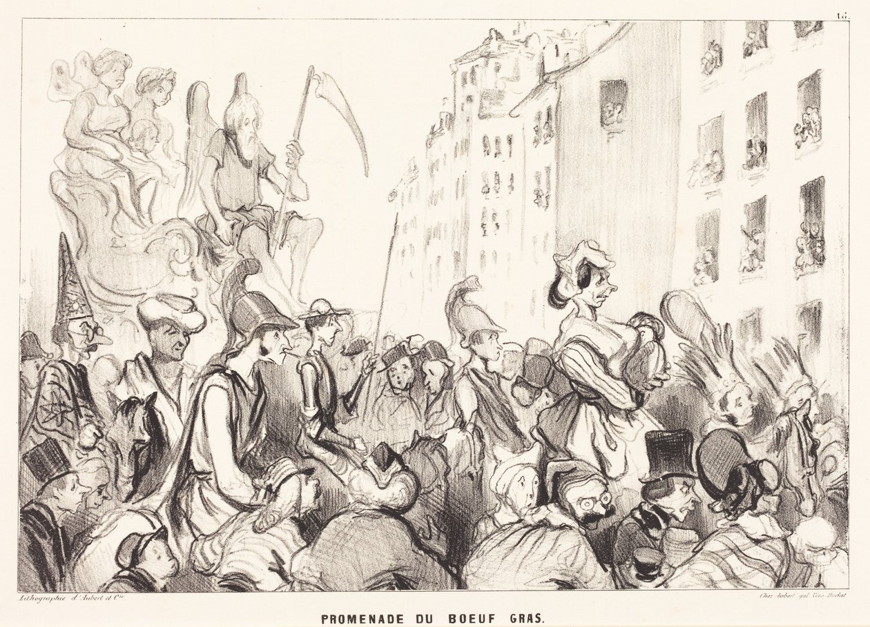 Procissão do boi gordo de Honoré Daumier