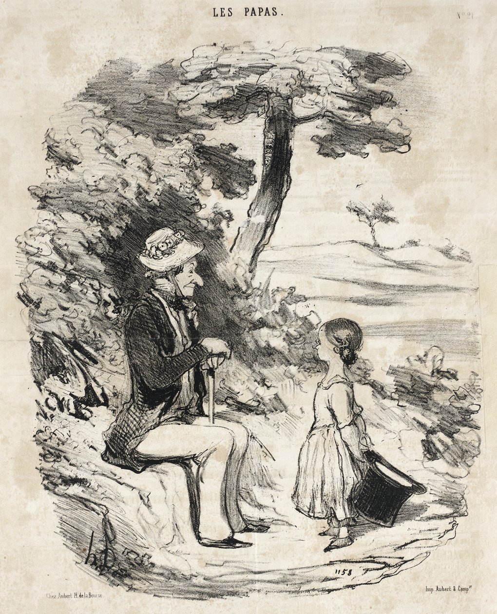 Quando se tem um pai brincalhão de Honoré Daumier