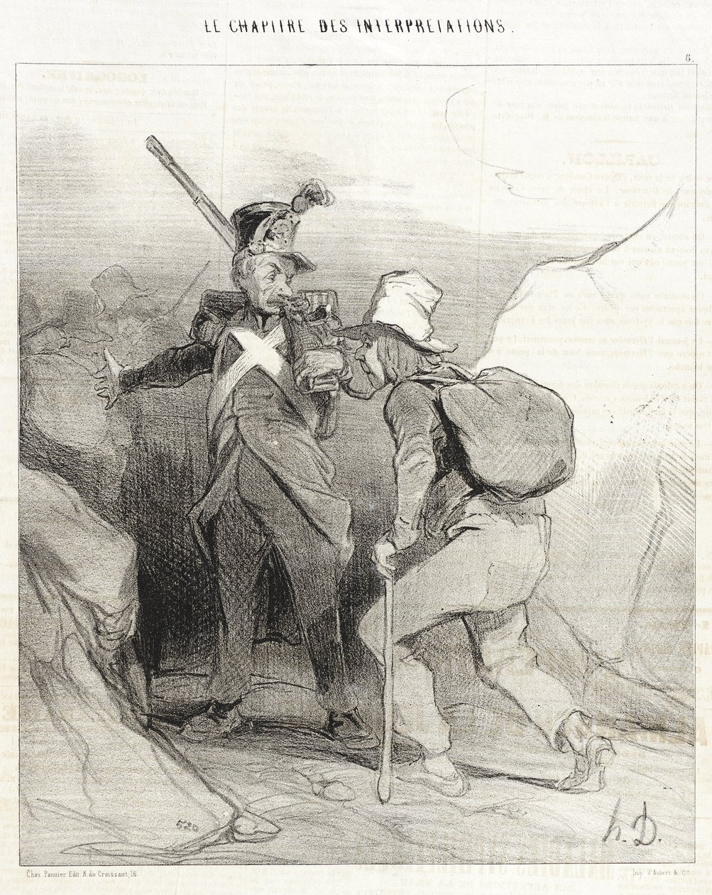 Quando estavas na tua aldeia, terias... de Honoré Daumier