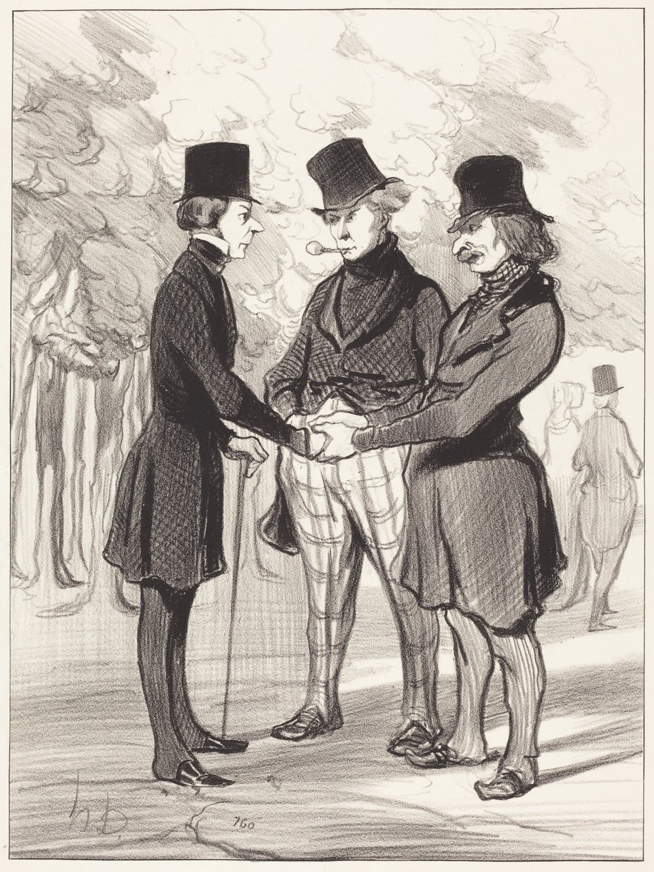 Que feliz encontro!... É... de Honoré Daumier