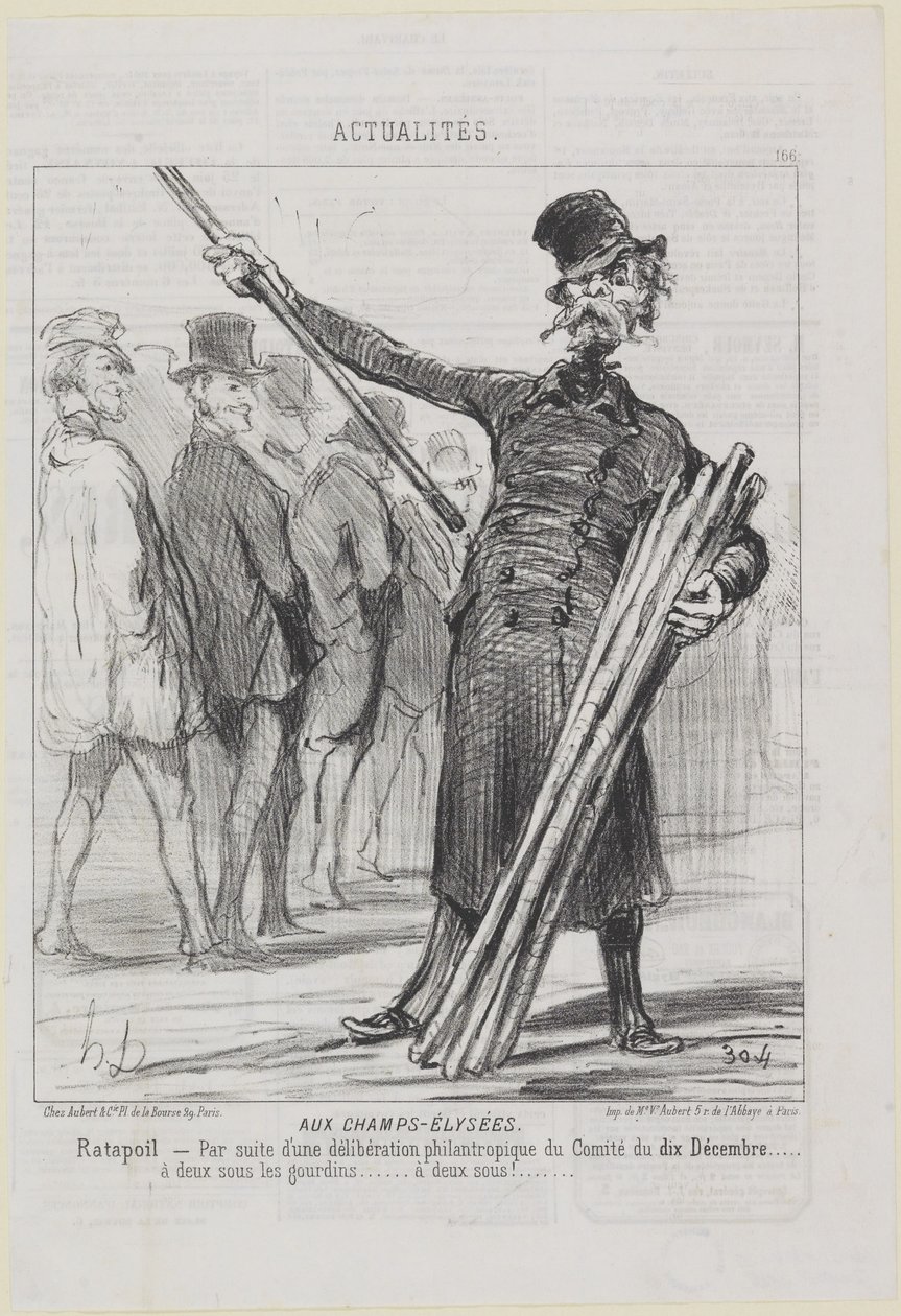 Ratapoil. Nos Campos Elísios de Honoré Daumier