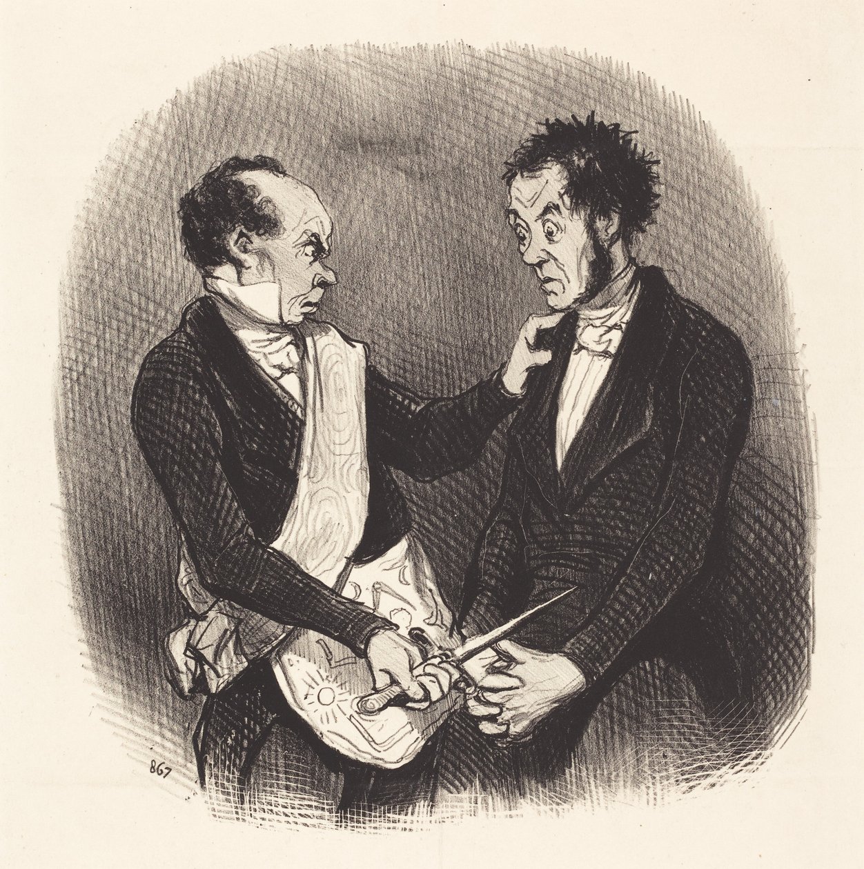 Receção de um maçom de Honoré Daumier