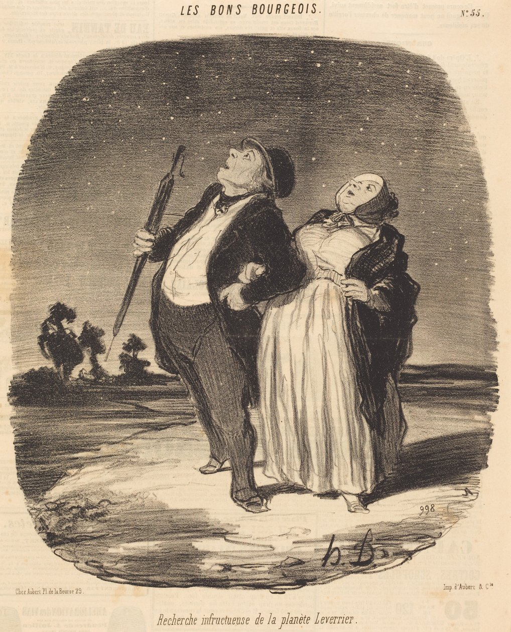Procura infrutífera do planeta Leverrier de Honoré Daumier