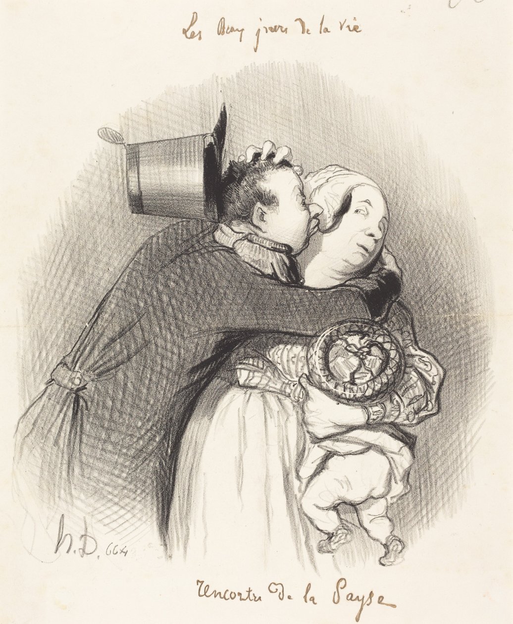 Encontro com a camponesa de Honoré Daumier