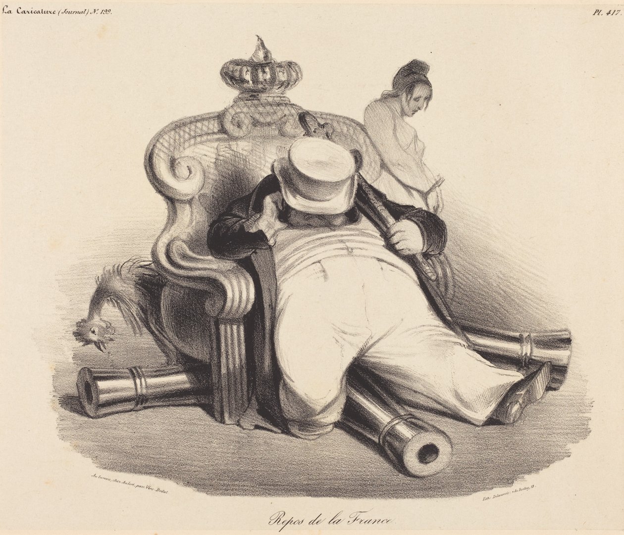 O repouso da França de Honoré Daumier