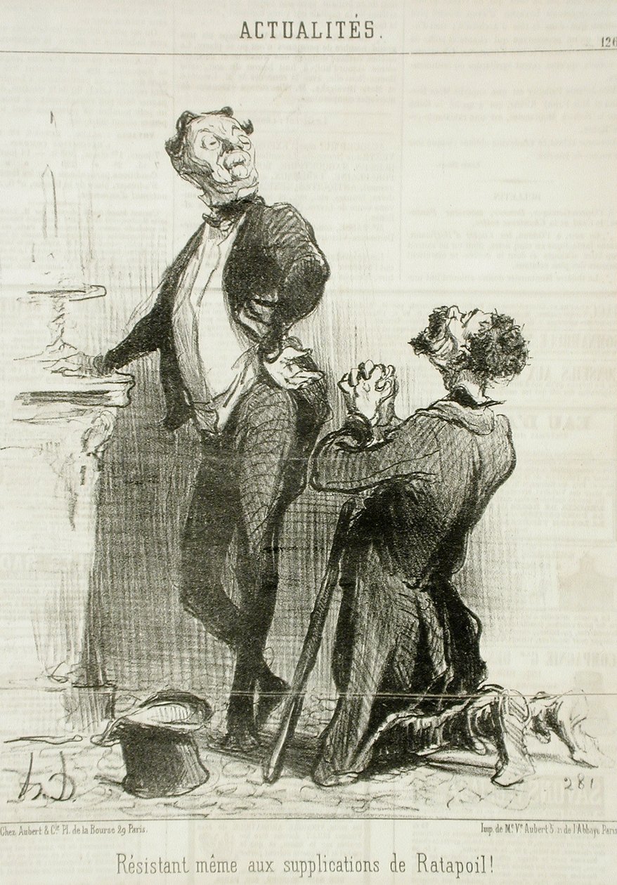 Resistente ... às súplicas de Ratapoil de Honoré Daumier