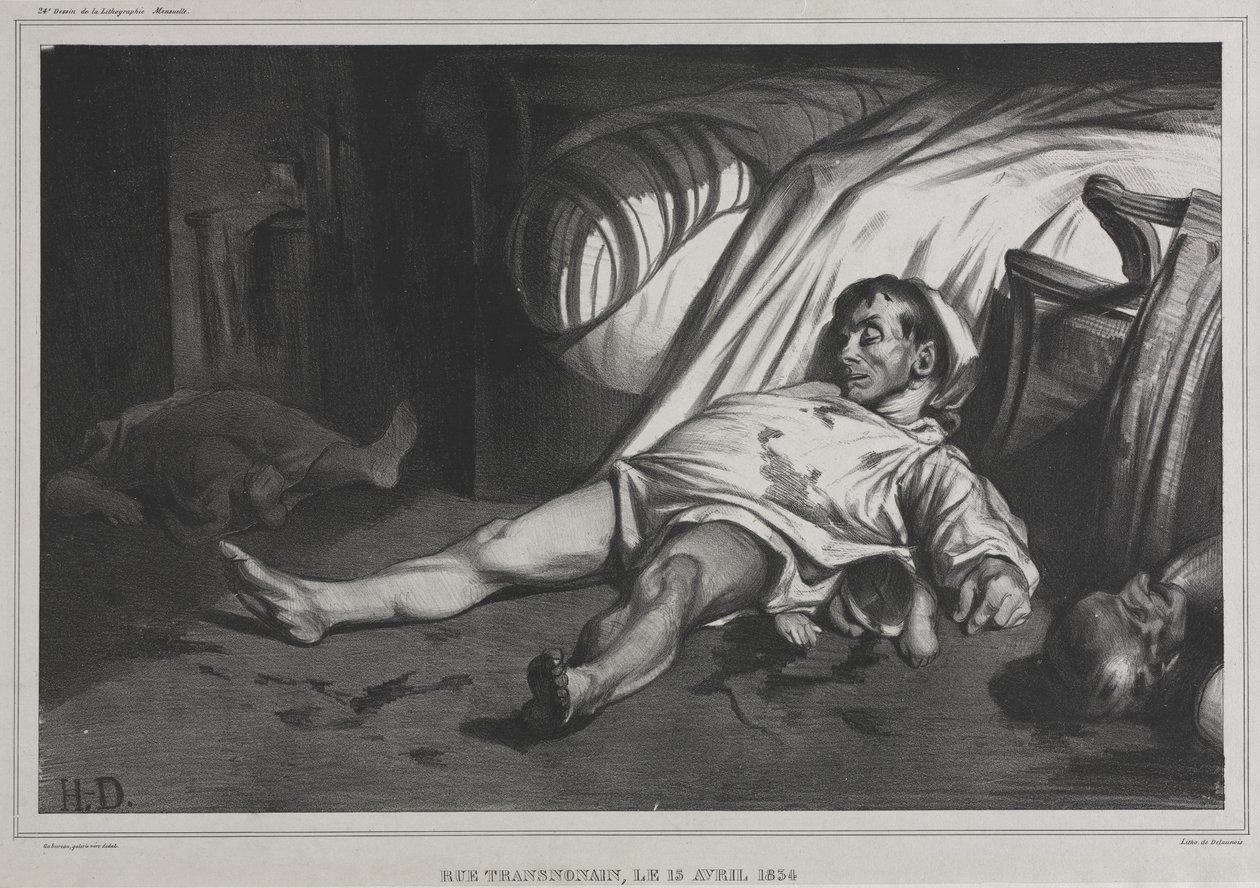 Rue Transnonain, 15 de abril de 1834 de Honoré Daumier