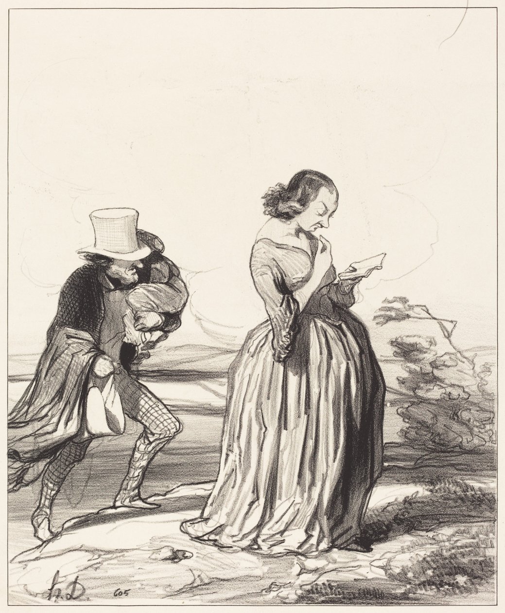 Caramba!... como eu gostaria... que a minha mulher já tivesse acabado... de Honoré Daumier