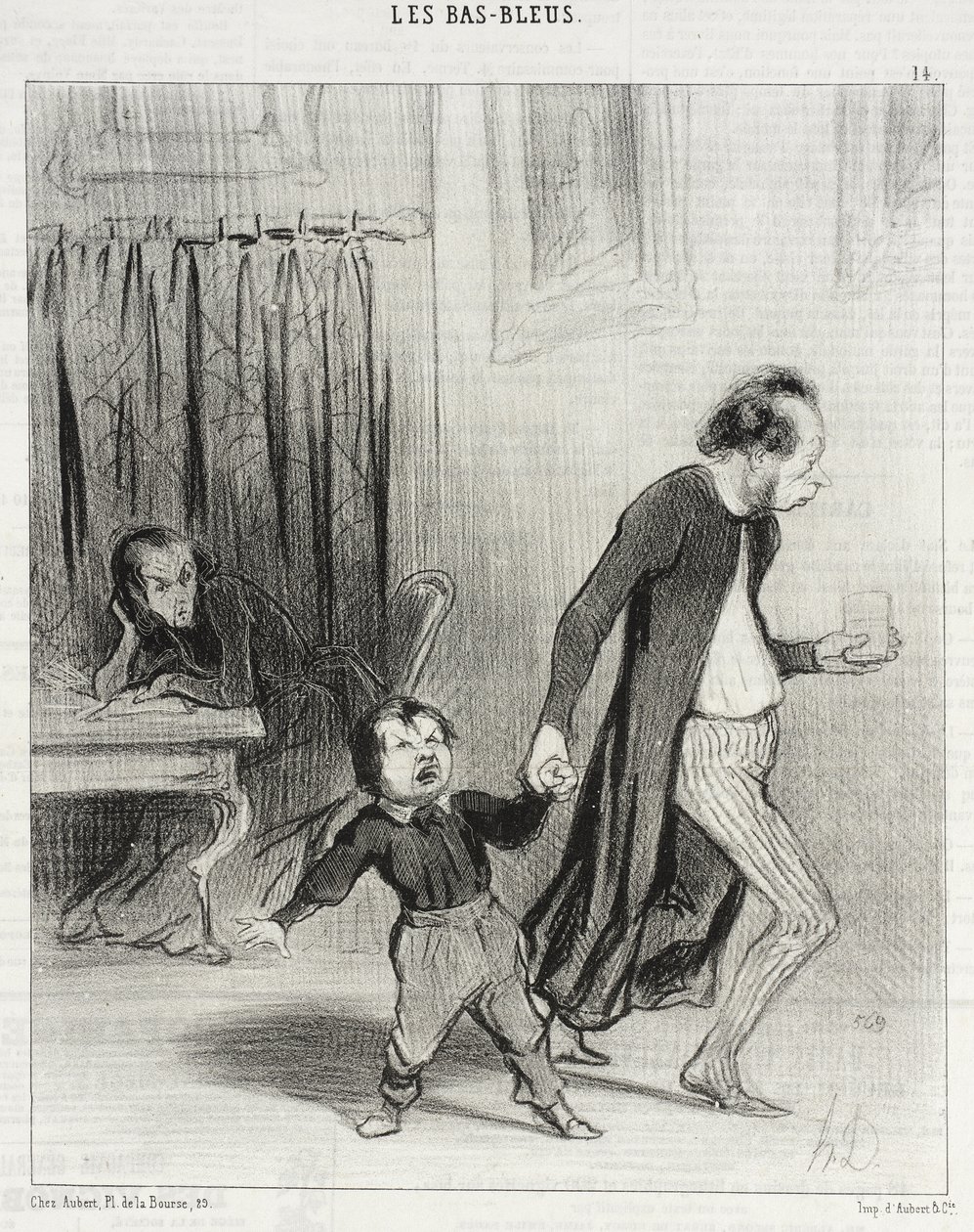 Maldito miúdo lascivo, vai-te embora! de Honoré Daumier