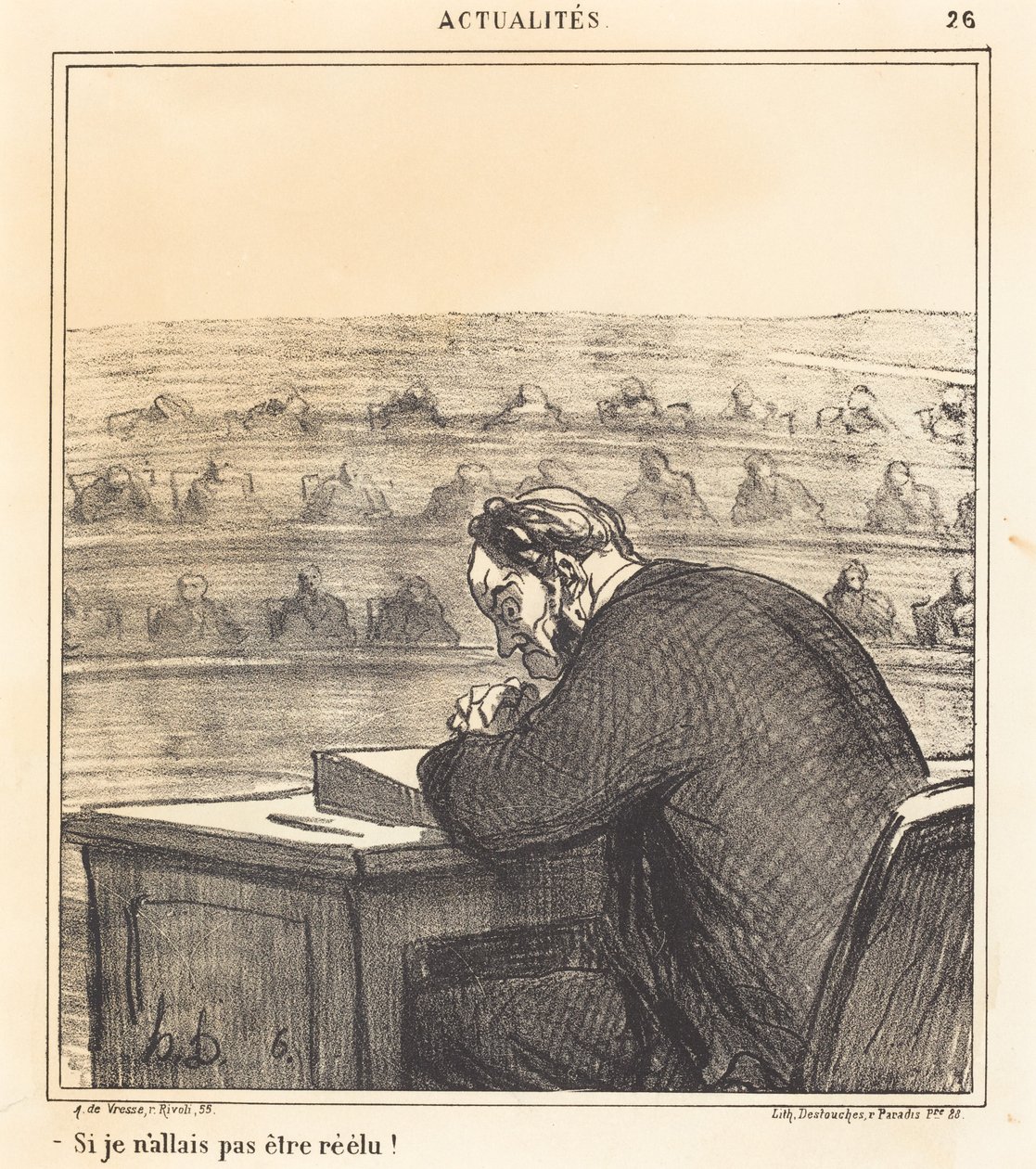 Se eu não fosse reeleito! de Honoré Daumier