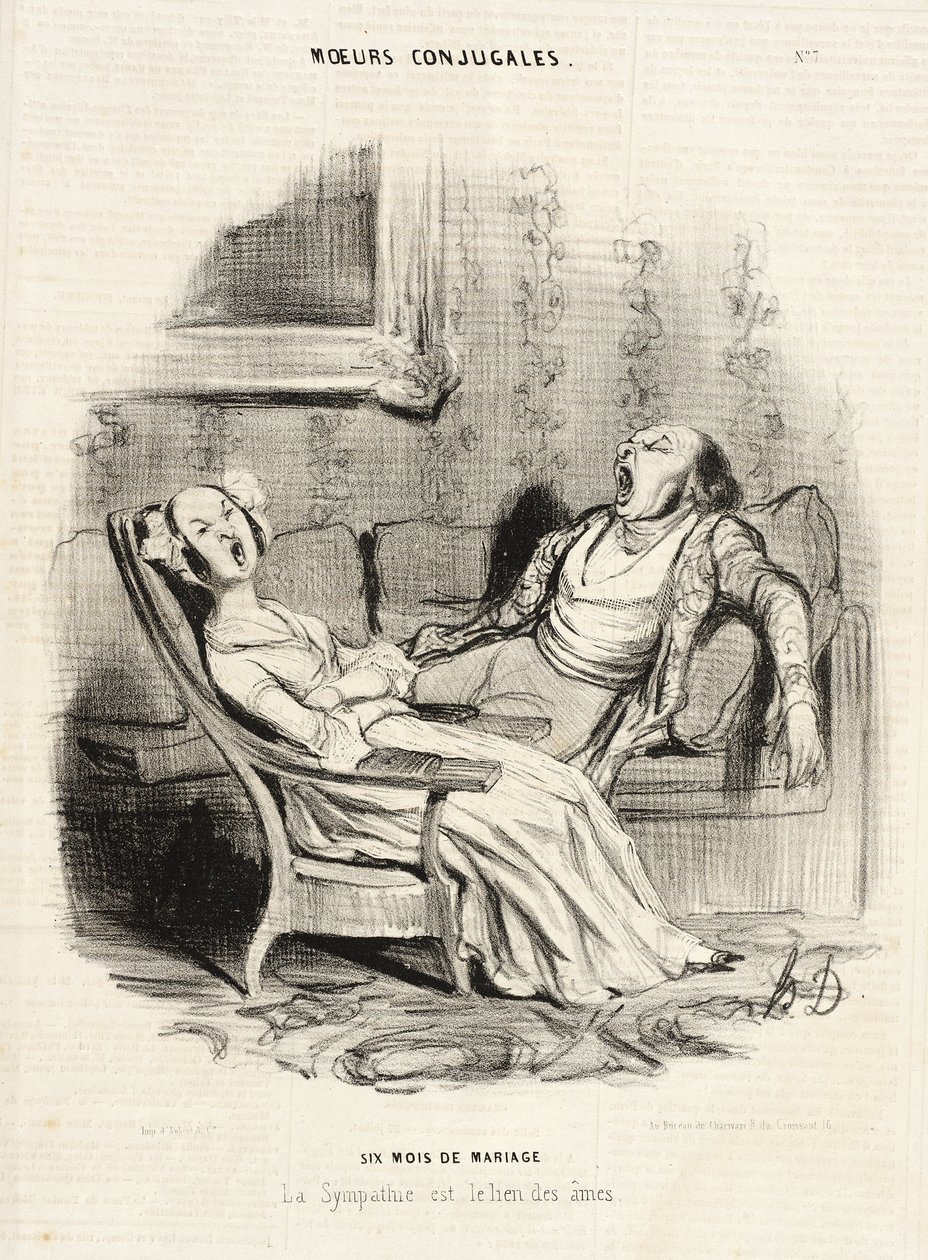 Seis meses de casamento de Honoré Daumier