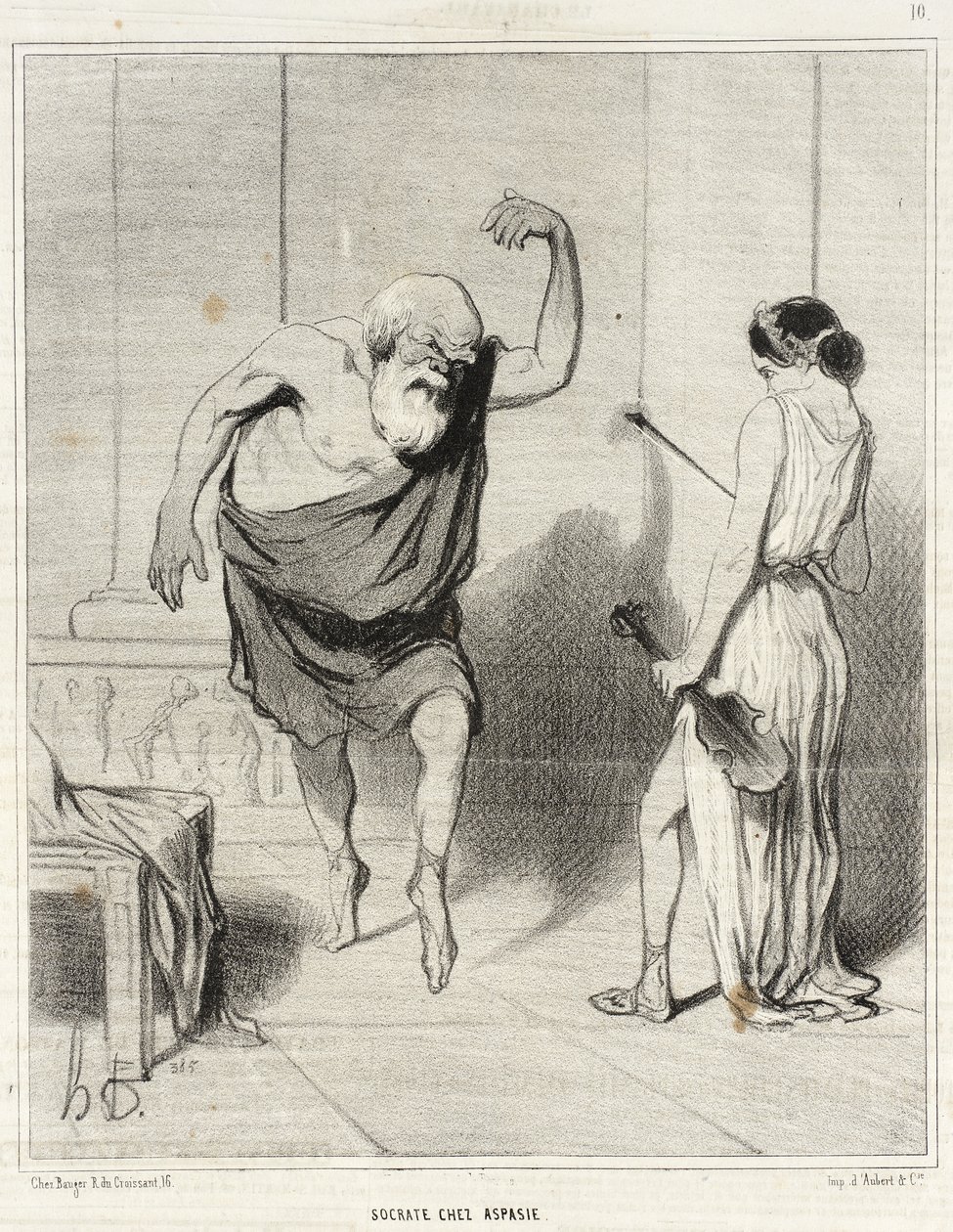 Sócrates em casa de Aspásia de Honoré Daumier