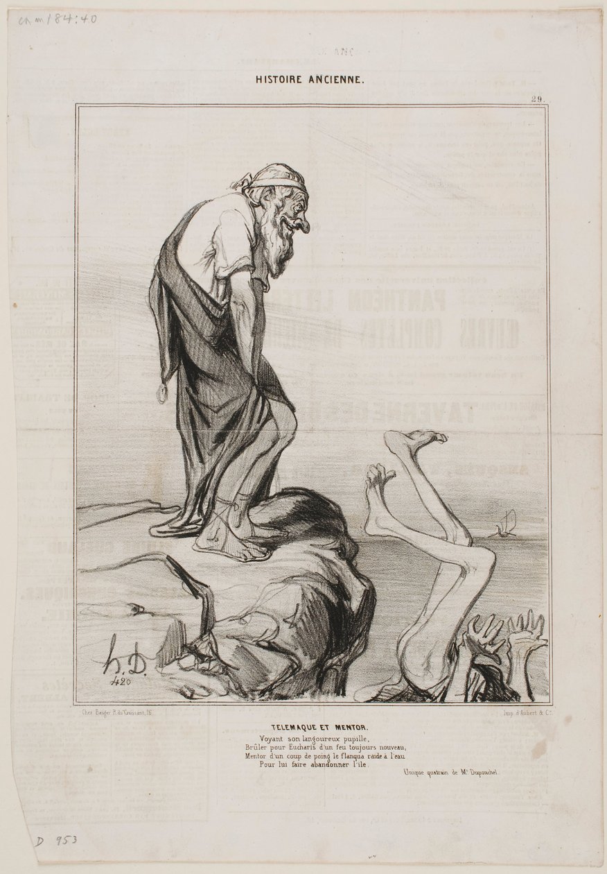 Telémaco e Mentor de Honoré Daumier