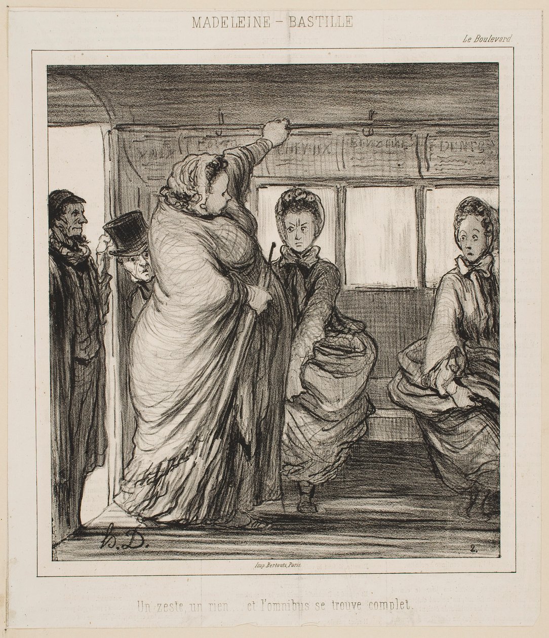 A linha de autocarro Madeleine-Bastille de Honoré Daumier