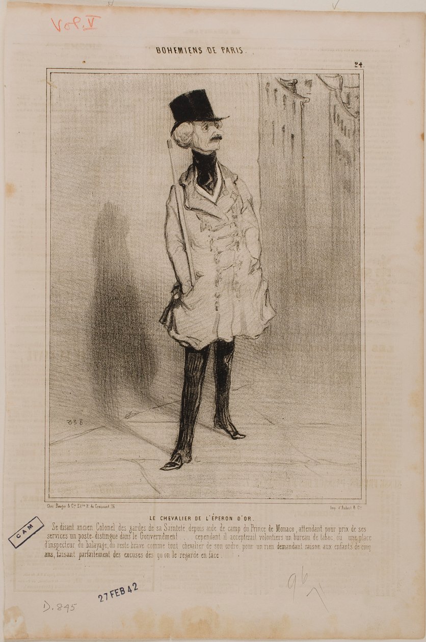 O cavaleiro da Espora de Ouro de Honoré Daumier