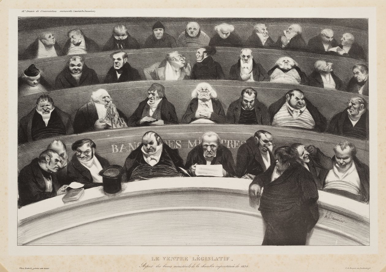 O ventre legislativo (Le ventre législatif) de Honoré Daumier