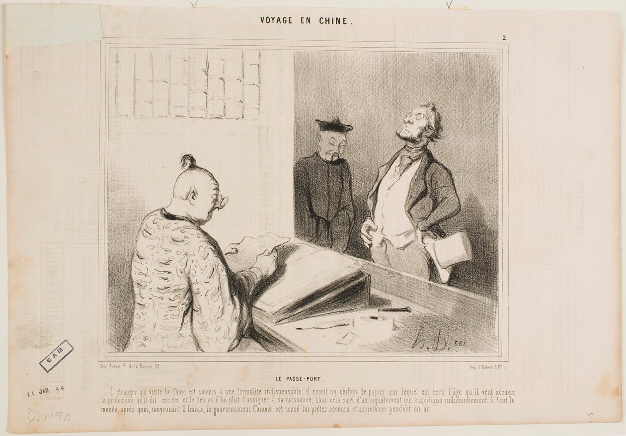 O passaporte de Honoré Daumier