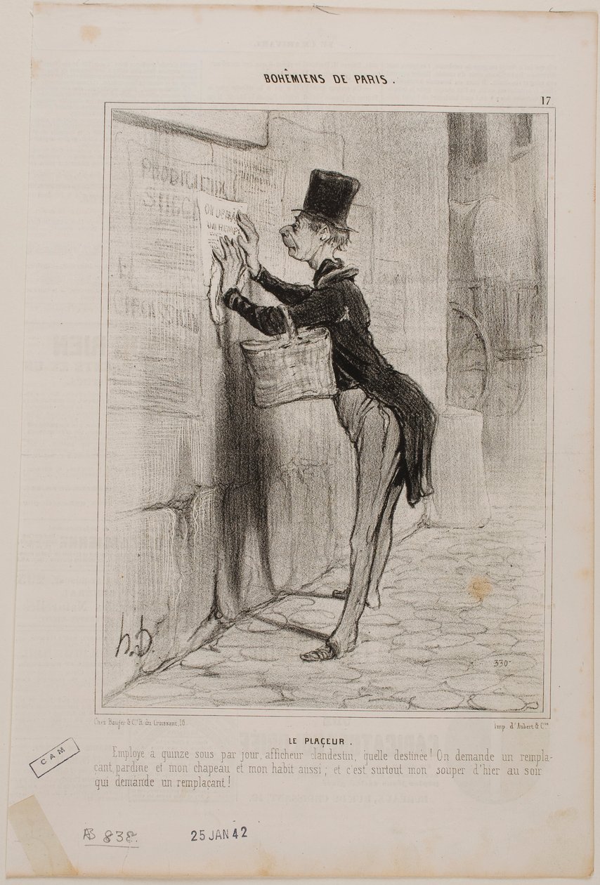O homem dos cartazes de Honoré Daumier