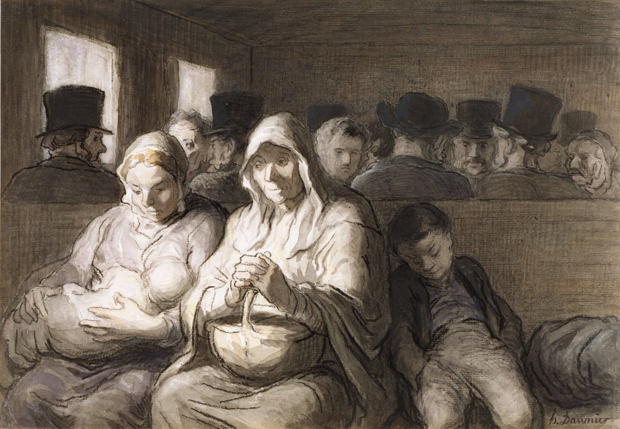 A Carruagem de Terceira Classe de Honoré Daumier