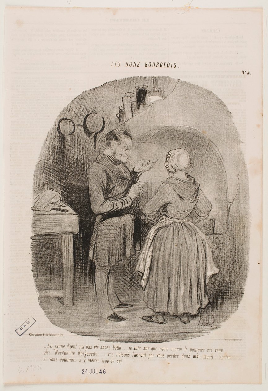 A gema de ovo não está suficientemente batida. de Honoré Daumier