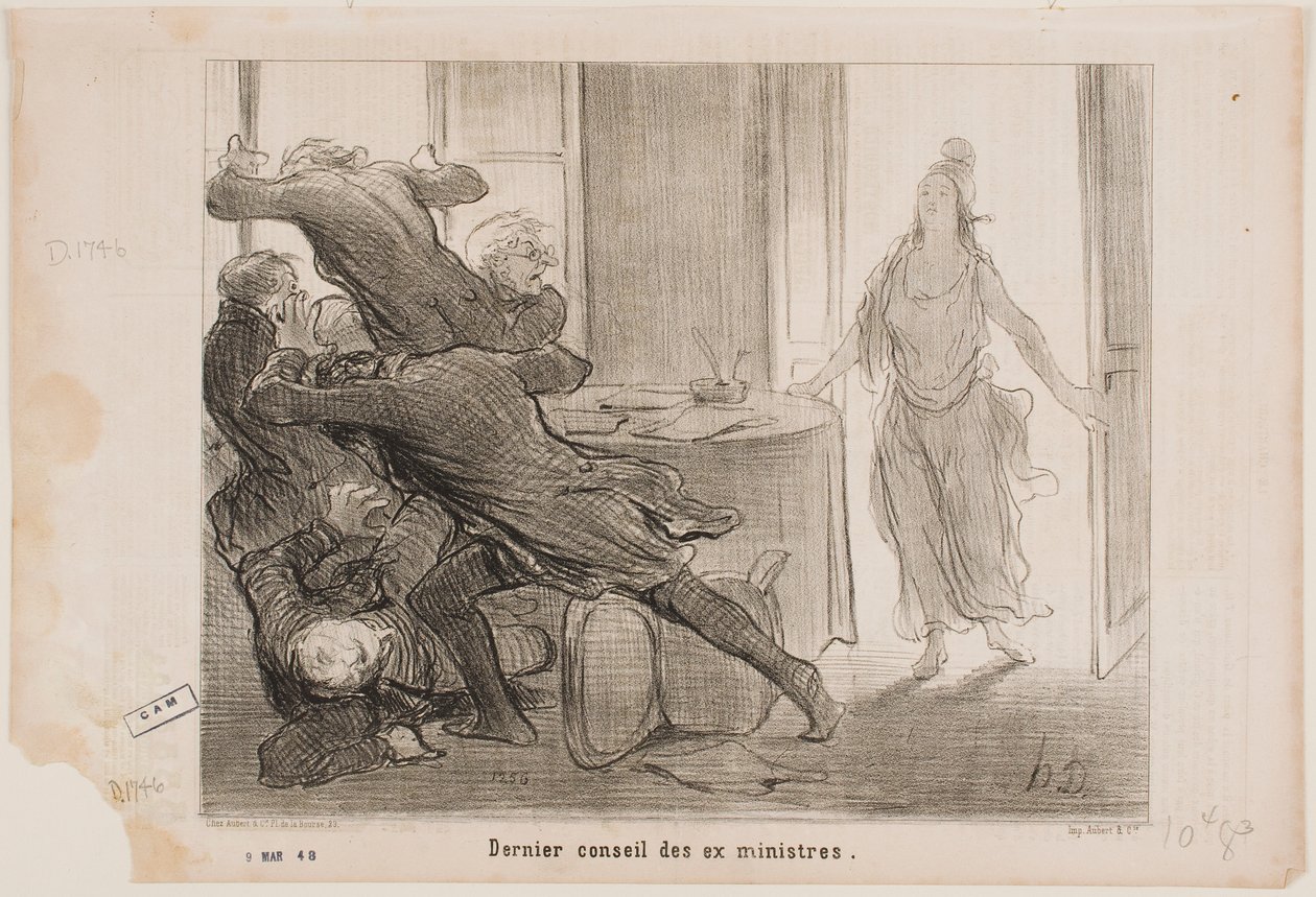 A última reunião de gabinete dos ex-ministros de Honoré Daumier