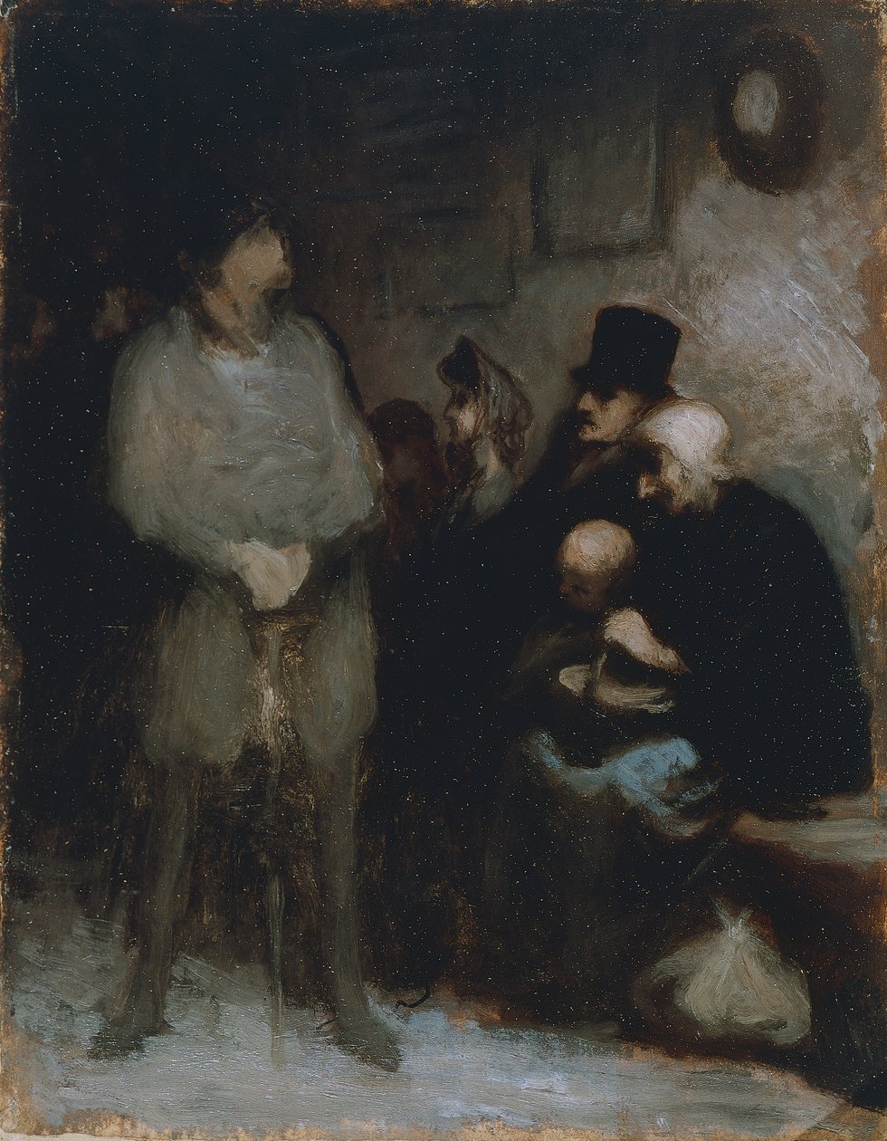 A sala de espera de Honoré Daumier
