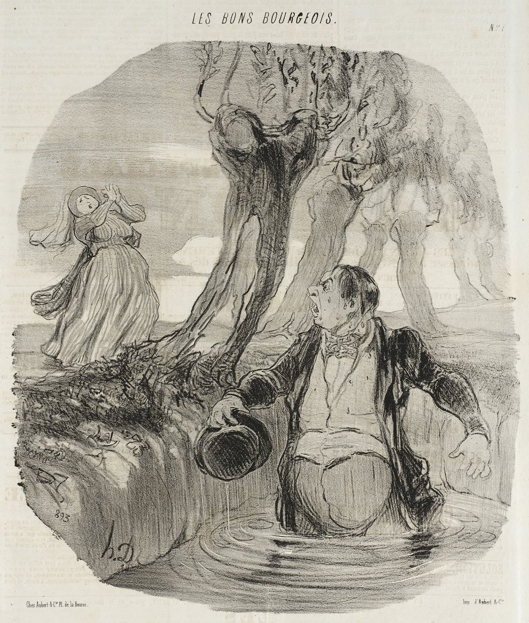 Olha, Dorothée... foi aqui que me conduziu... de Honoré Daumier