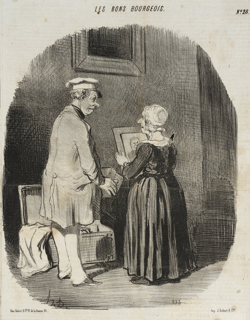 Olha, minha mulher, aí está o meu retrato no daguerreótipo... de Honoré Daumier