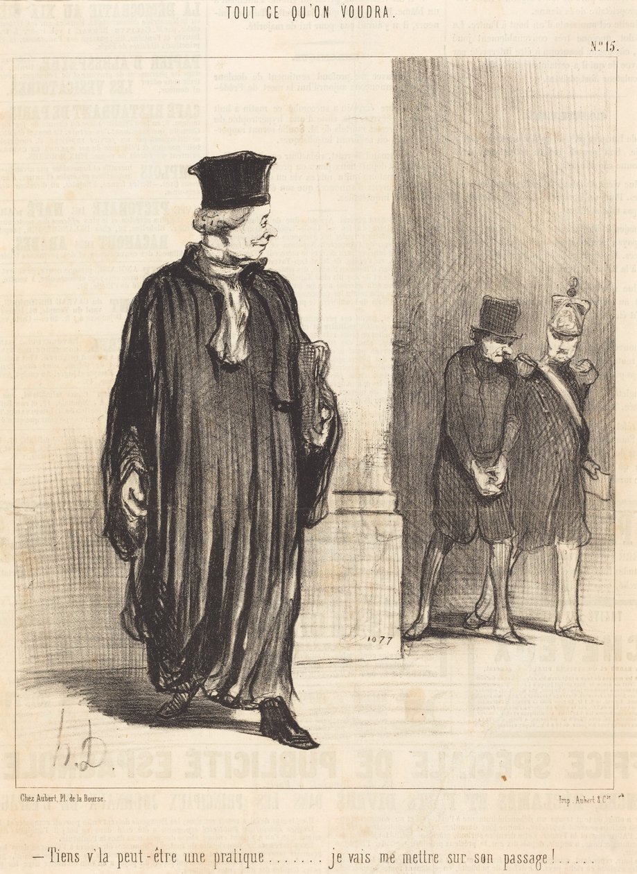Olha, talvez um cliente de Honoré Daumier