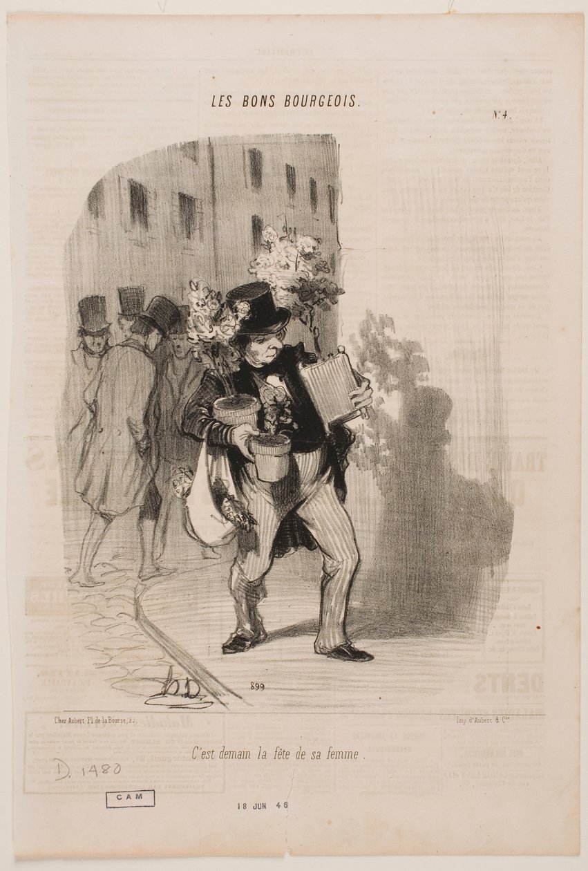 Amanhã é o aniversário da sua mulher de Honoré Daumier