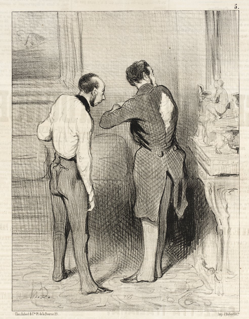 A tua roupa fica-me bem, vou pedi-la emprestada... de Honoré Daumier