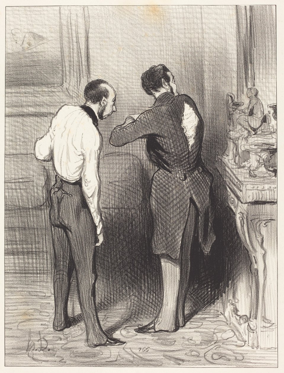 A tua roupa assenta-me bem, vou pedi-la emprestada... de Honoré Daumier