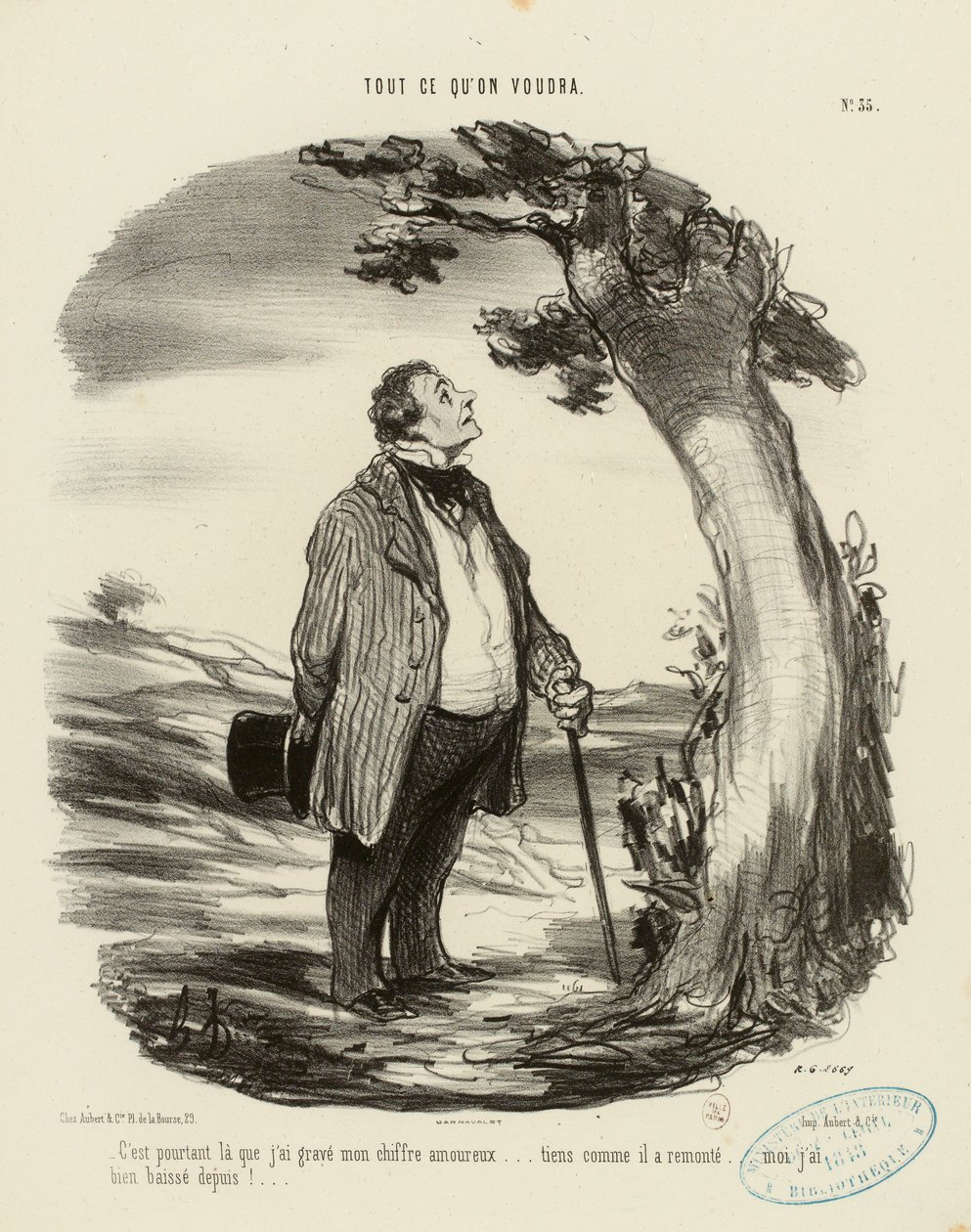 Tudo o que se quiser n.º 35: Foi, no entanto, ali que gravei o meu símbolo amoroso... de Honoré Daumier