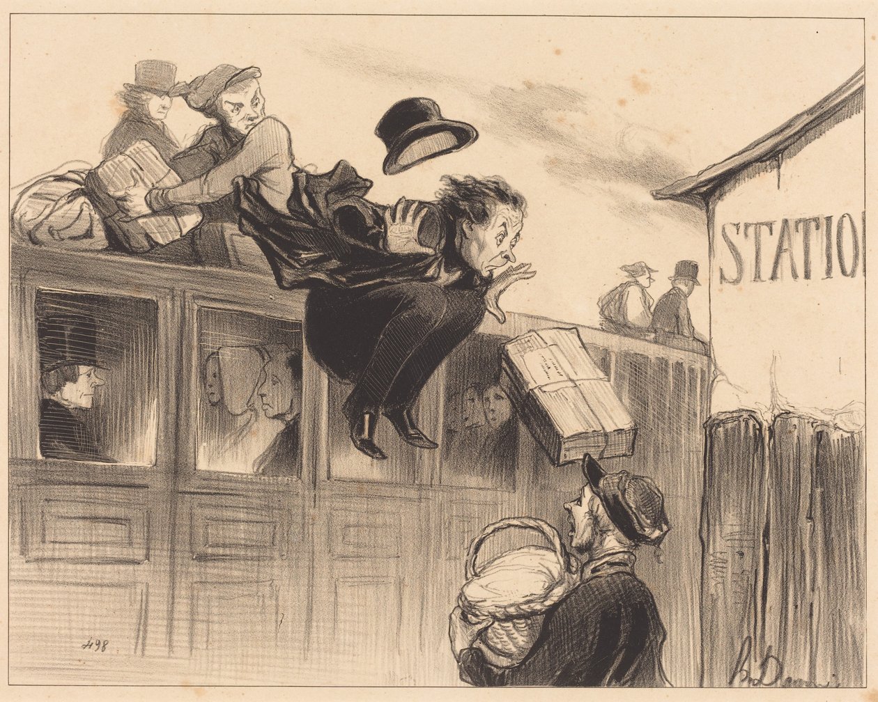 Trinta segundos de paragem de Honoré Daumier