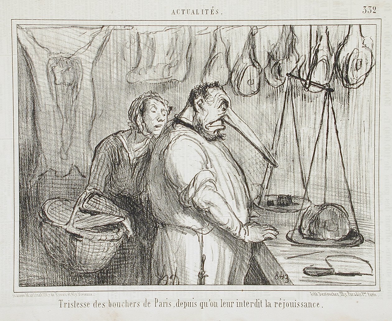 Tristeza dos talhantes de Paris... de Honoré Daumier