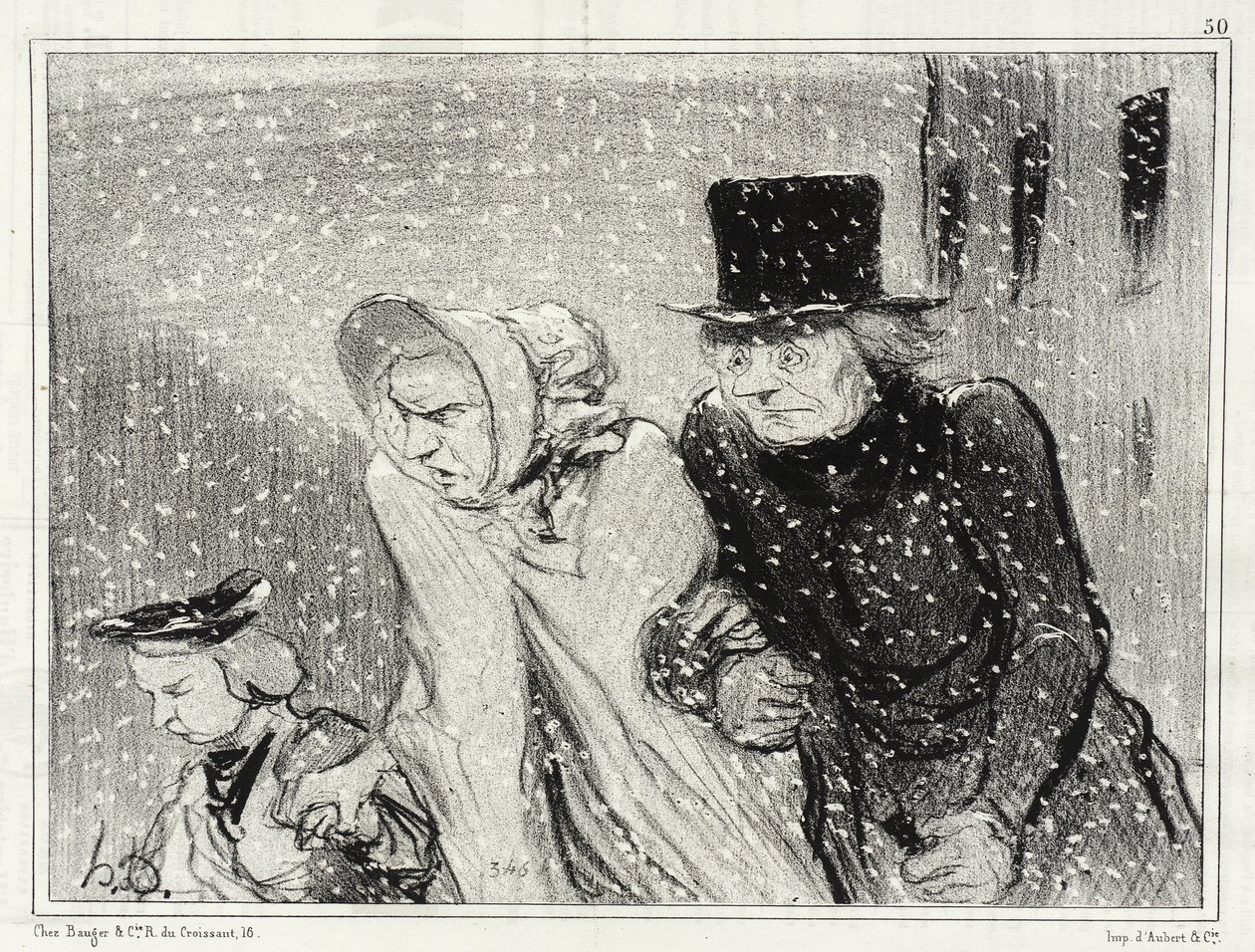 Aborreces-me, minha esposa!... Já lá vai uma hora... de Honoré Daumier