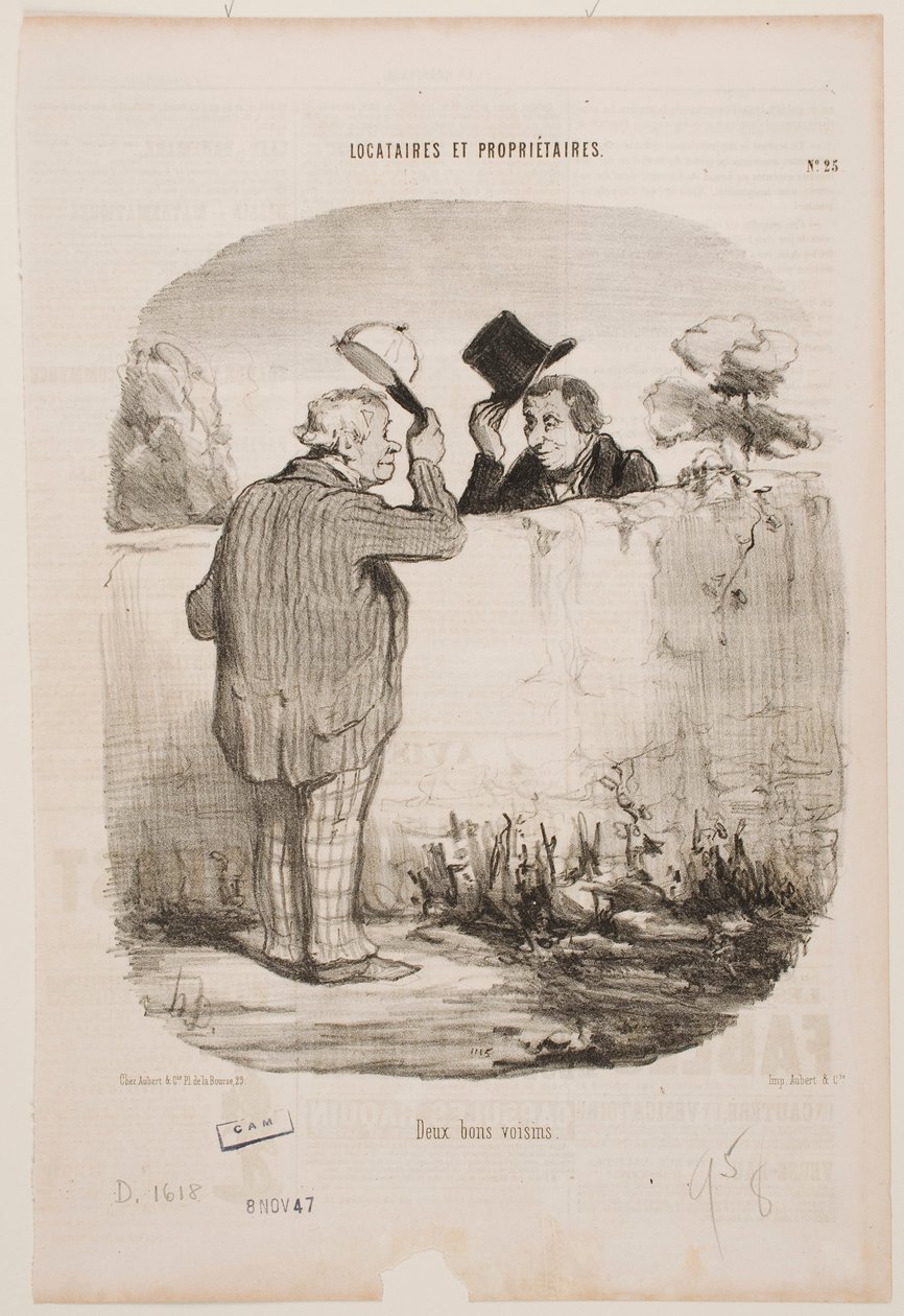 Dois bons vizinhos de Honoré Daumier