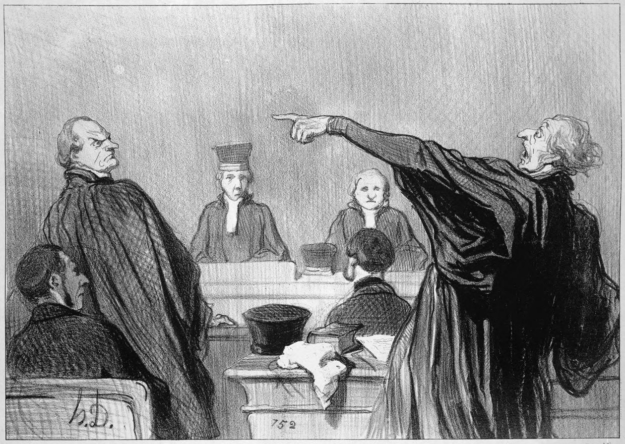 Um advogado esperançoso de Honoré Daumier
