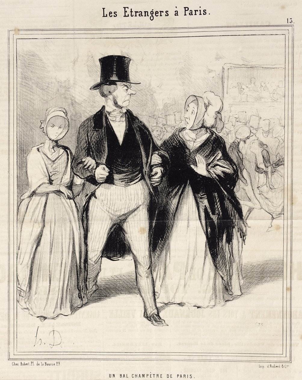 Um baile campestre em Paris de Honoré Daumier