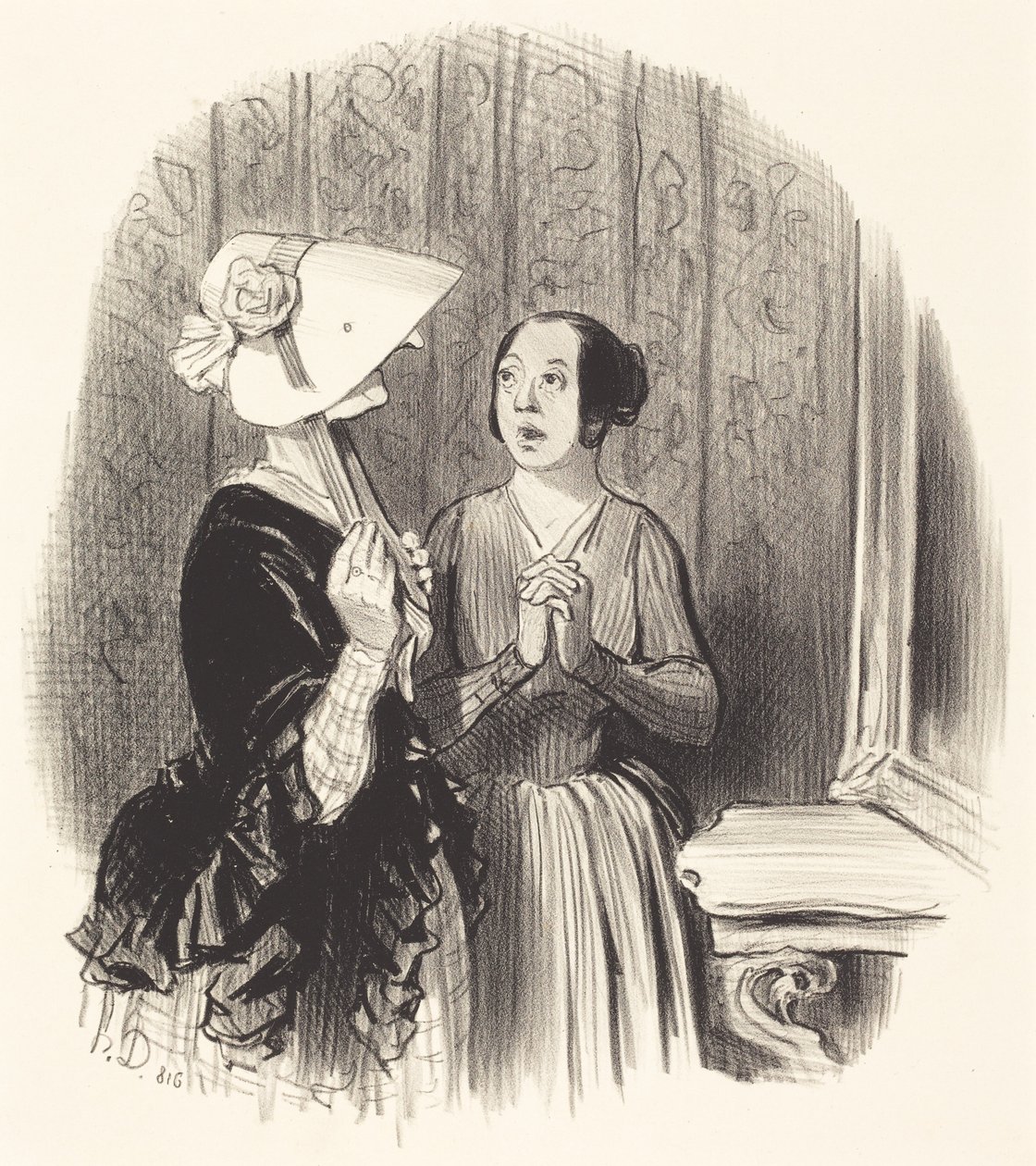 Um chapéu Pamela de Honoré Daumier