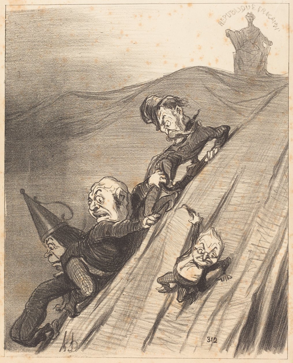 Um caminho perigoso de Honoré Daumier